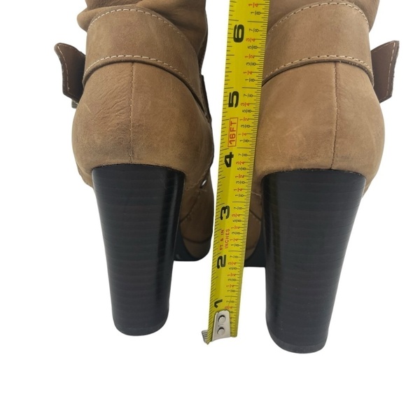 Harley Davidson Women Sz 6.5 Maribel Suede Leather Tall Slouch Heeled Zip Boots - Picture 16 of 16